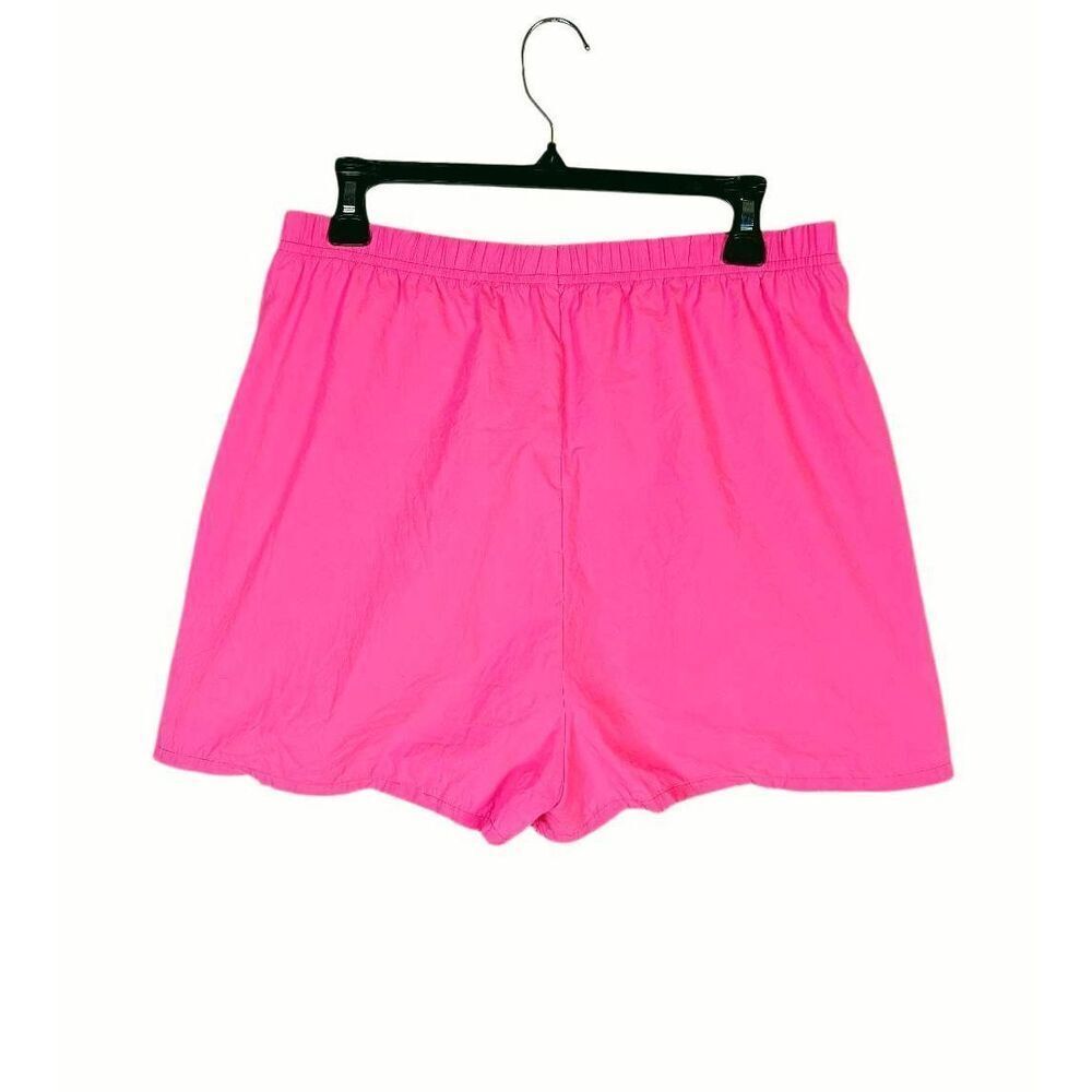 Vintage 90s Clyde neon hot pink nylon short shorts women's L